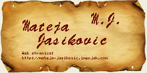 Mateja Jasiković vizit kartica